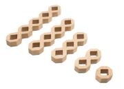 Image de Hexagones - Set de 12 blocs en bois avec plateau de présentation