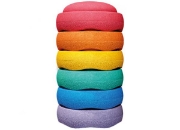 Image de Blocs sensoriels empilables taille standard arc-en-ciel set de 6