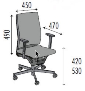 Image de Siège de bureau à bas dossier