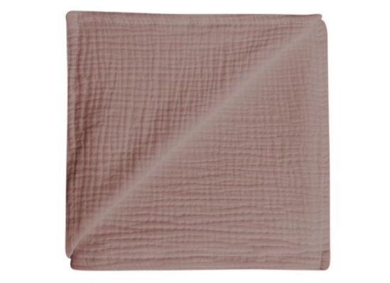 Image de Lange en mousseline Bambula - rose - 120 x 120 cm
