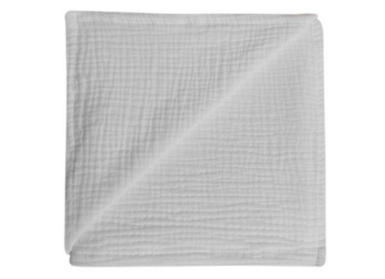 Image de Lange en mousseline Bambula - gris - 120 x 120 cm