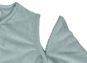 Image de Gigoteuse Jollein velvet rib - 70 cm - vert d’eau - manches amovibles