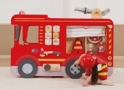 Image de Meuble de jeu camion de pompier en bois