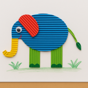 Image de Carton ondulé de couleur, pochette de 10