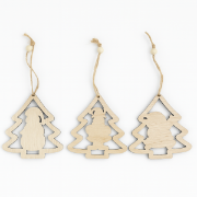 Image de Sapins de Noël, ht.10 cm, les 3