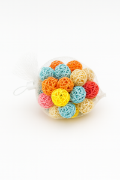 Image de Boules créatives en osier coloré, lot de 30