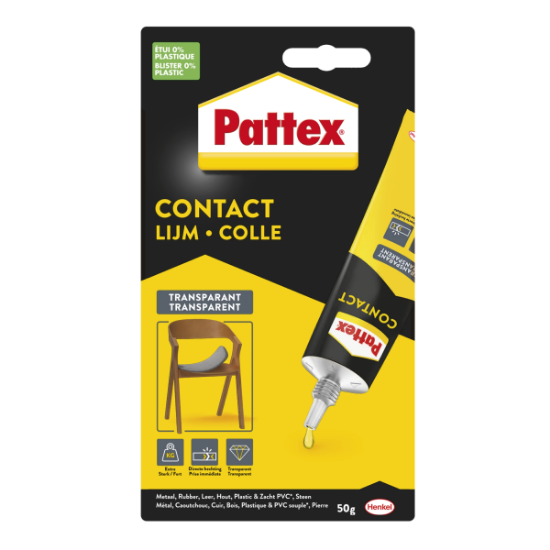Image de Colle Pattex contact transparente 50 gr