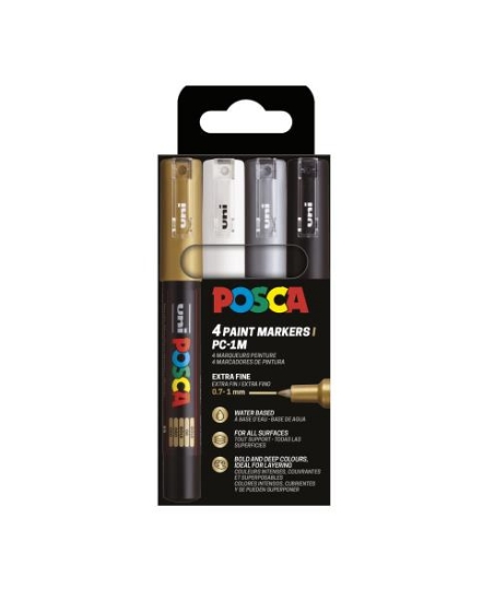 Image de POSCA marqueurs PC1MC, étui de 4