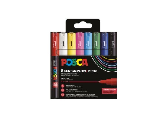 Image de POSCA marqueurs PC1MC, étui de 8