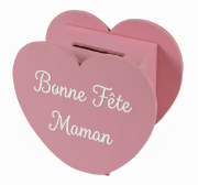 Image de Tirelire en bois coeur