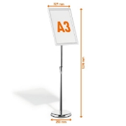 Image de Vitrine clipsable sur pied A3