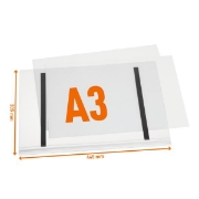 Image de Pochettes d'affichage étanches A3 magnétique, les 5