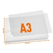 Image de Pochettes d'affichage étanches A3 serre-câble, les 5