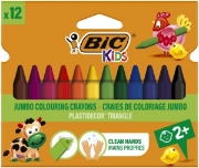 Image de Crayons Plastidecor triangulaires Bic Kids, la pochette de 12