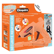 Image de Pistolet à colle Cléo’GUN FIX Secure + 10 bâtons + 2 pinces