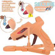 Image de Pistolet à colle Cléo’GUN FIX Secure + 10 bâtons + 2 pinces