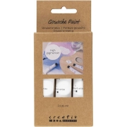 Image de Peinture gouache blanche, 3 × 20 ml