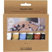 Image de Peinture gouache couleurs naturelles, 6 × 20 ml