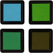 Image de Tampons encreurs – tons verts, les 4