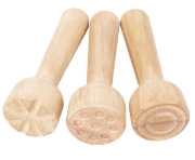 Image de Tampons en bois pour pâte à modeler, lot de 3