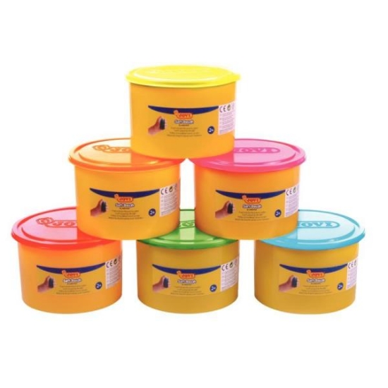 Image de Pâte à modeler Blandiver fluo, pots de 460 g, les 6