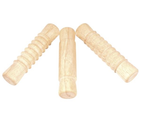 Image de Rouleaux en bois texturés pour pâte à modeler, lot de 3