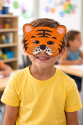 Image de Masques d'animaux à décorer, lot de 24