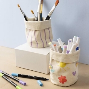 Image de Paniers en coton épais à décorer, les 10