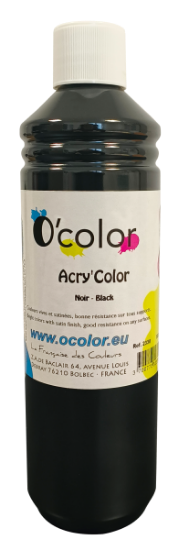 Image de Peinture acrylique ACRY'COLOR noir flacon 500 ml