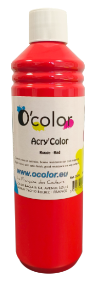 Image de Peinture acrylique ACRY'COLOR rouge vif flacon 500 ml