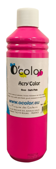 Image de Peinture acrylique ACRY'COLOR rose tyrien flacon 500 ml