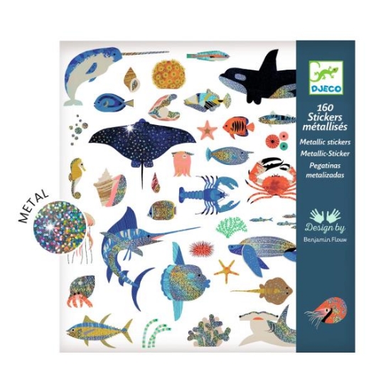 Image de Gommettes thématiques métallisées – océan, les 160