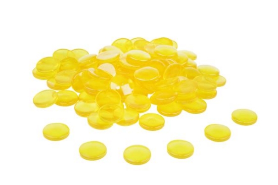 Image de Pierres translucides jaunes Ø 20 mm – 100 pièces