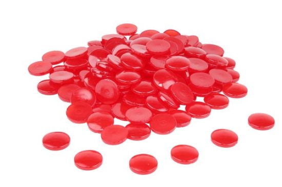 Image de Pierres translucides rouges Ø 20 mm – 100 pièces