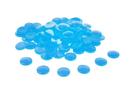 Image de Pierres translucides bleues Ø 20 mm – 100 pièces