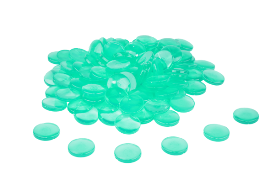 Image de Pierres translucides vertes Ø 20 mm – 100 pièces