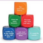 Image de Writing prompt cubes – set of 6 foam cubes