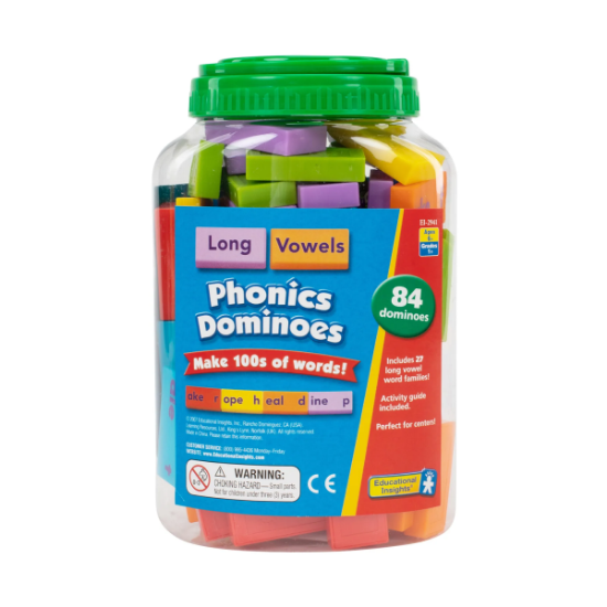 Image de Phonics dominoes long vowels – set of 84 pieces