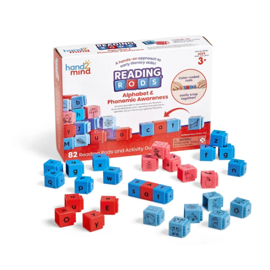 Image de Reading Rods® alphabet & phonemic awareness set – 82 pieces