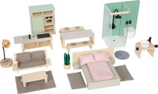 Image de Ensemble de meubles pour maison de poupée