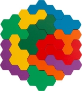 Image de Jeu d'apprentissage de puzzle hexagonal en bois