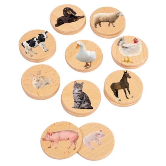 Image de Jeu de mémoire animaux de la ferme, les 18 pièces