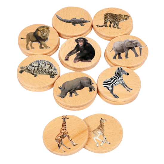 Image de Jeu de mémoire animaux sauvages, les 18 pièces