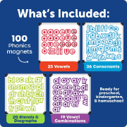 Image de Phonics magnets – 100 color-coded magnetic letters