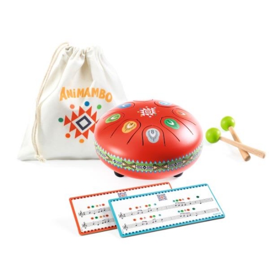 Image de Tambour à languettes rouge - 8 notes