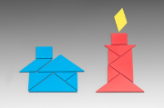 Image de Tangram plastique, lot de 4