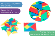 Image de Tangram plastique, lot de 4