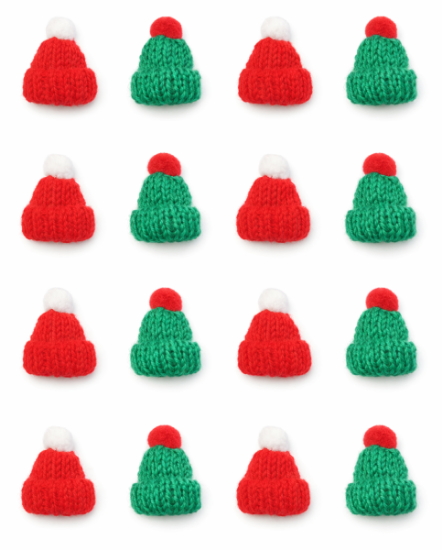 Image de Mini bonnets tricotés, lot de 12