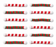 Image de Mini écharpes tricotées, lot de 12