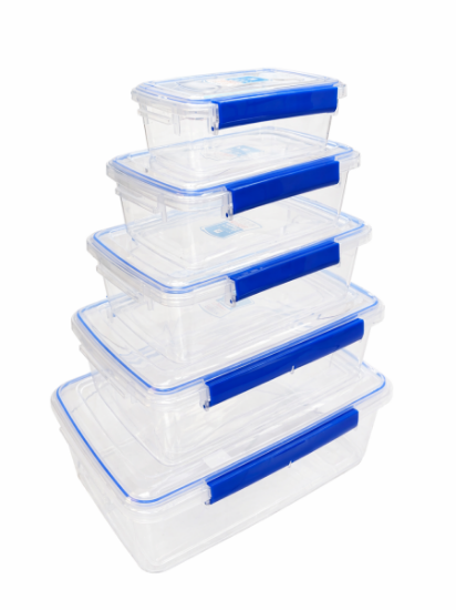 Image de Boîtes encastrables transparente, lot de 5